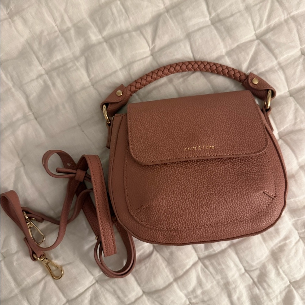 Love & Lore Dusty Rose Braided-Handle Crossbody